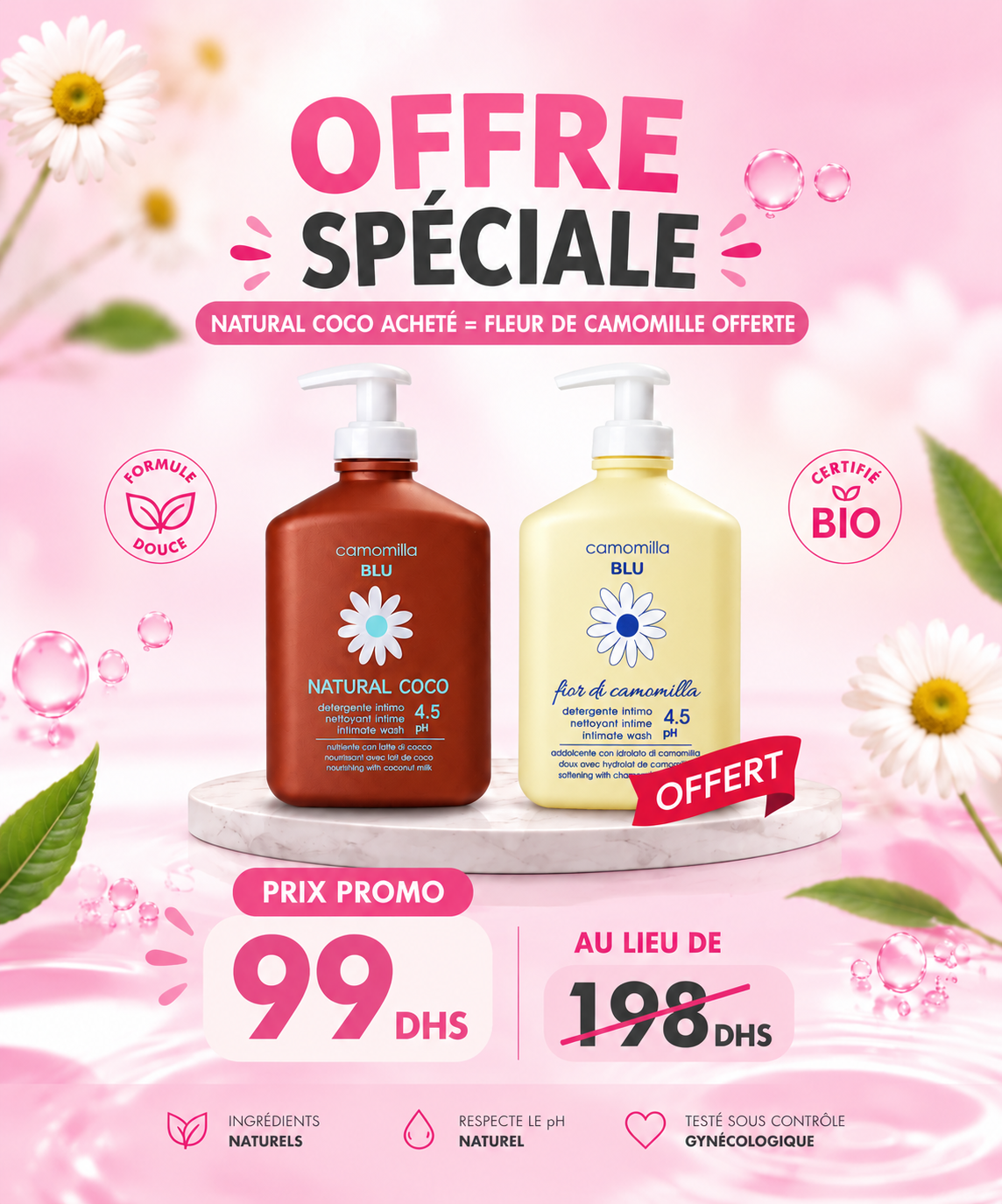 Natural Coco + Fleur offert